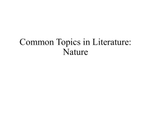 Common Topics in Literature: Nature
