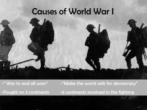 Causes of WWI powerpoint