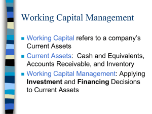 Working Capital Management ppts