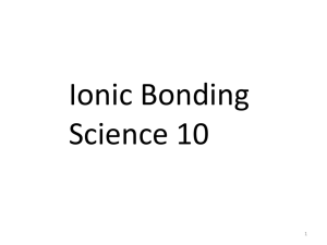 Ionic bonding