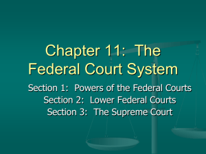 Chapter 11: The Federal Court System