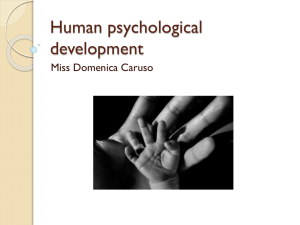 Human psychological development - Domenica Caruso e