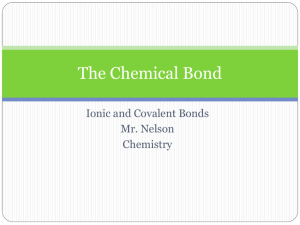 The Chemical Bond - Fall River Public Schools