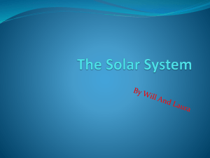 The Solar System - Hardeman School