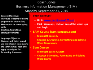 Assignments for the Week of September 21