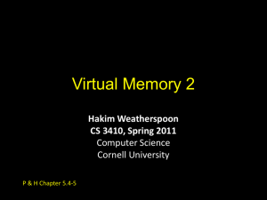 Virtual Memory 2 - Computer Science