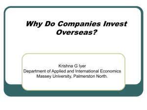 Why Do Companies Invest Overseas?