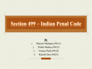 Section 499 – Indian Penal Code