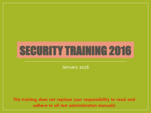 Test Security Training Example