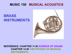 Brass Instruments - Center for Computer Research in Music and