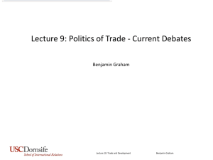 Lecture 9: Politics of Trade