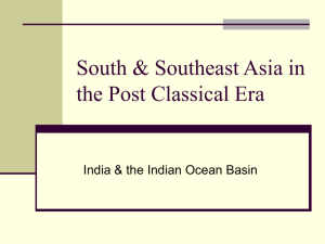 India & Southeast Asia in the Post Classical Era
