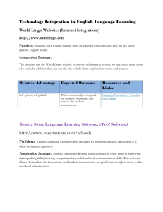Technology Integration in English Language Learning