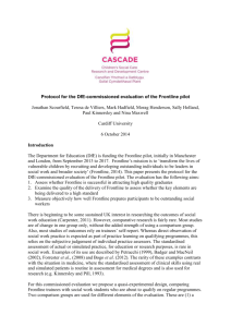 Protocol for the DfE-commissioned evaluation of the Frontline pilot