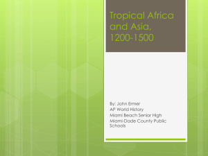 Tropical Africa and Asia, 1200-1500