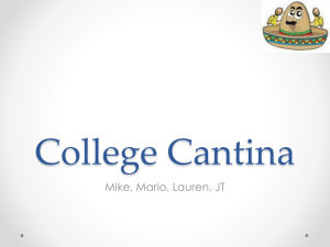 Group 1 - College Cantina