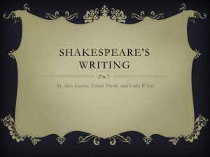 Shakespeare's Writing