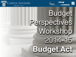 Budget Perspectives Workshop 2014-15
