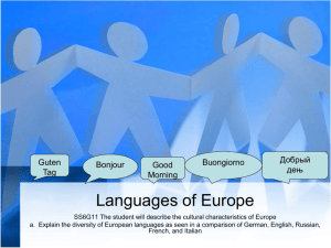 Languages of Europe - Polk School District