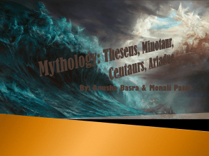 Mythology: Theseus, Minotaur, Centaurs, Ariadne - edison
