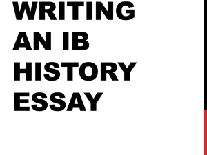 Writing an IB Essay