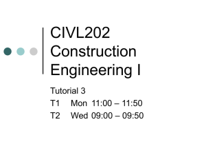 CIVL202 Construction Engineering I