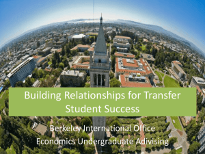 Building Relationships for Transfer Student Success