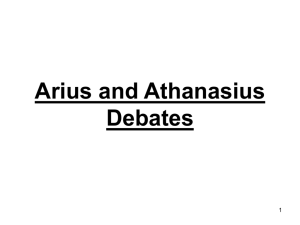 Arius and Athanasius Debates