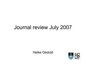Journal review July 2007
