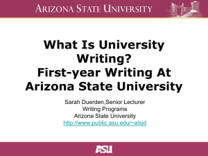 What is University Writing?