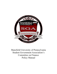COF Policy Manual - Mansfield University of Pennsylvania