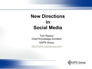 New Directions in Social Media