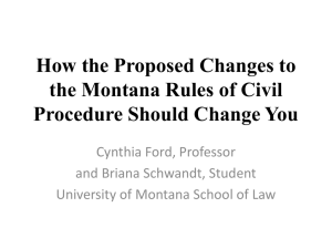 Proposed Rule 26(b)(2) - University of Montana