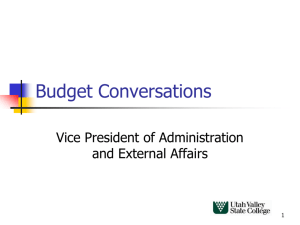 Budget Conversations - Utah Valley University