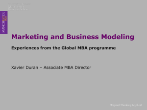 Marketing and Business Modeling