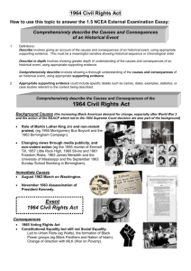 1964 Civil Rights Act 1.5 Essay Outline 2013
