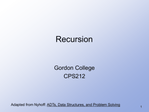 Recursion - Gordon College