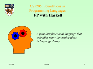 Functional Programming and Haskell