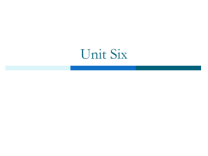 Unit 6---Overview of City ESOL Program
