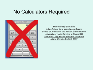 07 - No Calculators Required - Presentation