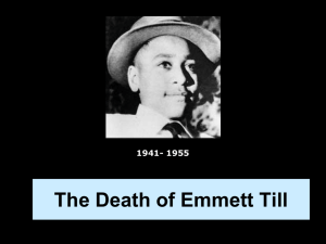 The Death of Emmett Till PowerPoint