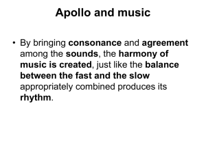 Apollo, music and lyre