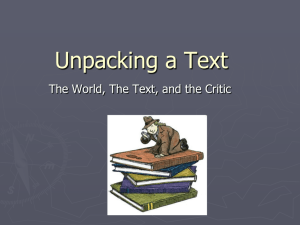 Said's 4 types of Analysis unpacking_a_text
