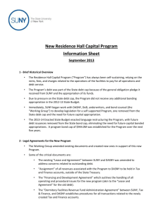 Residence Hall New Program Information Sheet