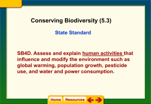 Conserving Biodiversity Notes (5.3)
