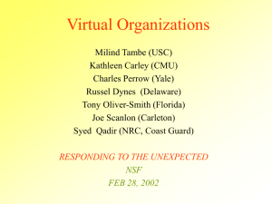 Virtual Organizations - Information Sciences Institute