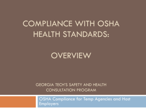 Slides - Georgia Tech OSHA Consultation Program