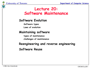 Lecture 7: Software Design Quality - University of Toronto Dynamic