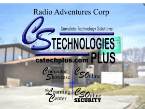Radio Adventures Corp - CS Technologies Plus