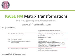 Slides: IGCSE Further Maths - Matrix Transformations